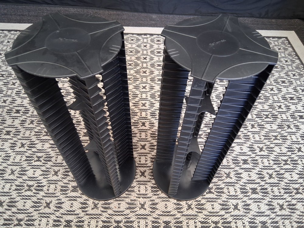 Fellowes 100 Cassette Tape Carousel Rotating Spinning Storage Tower Rack Case