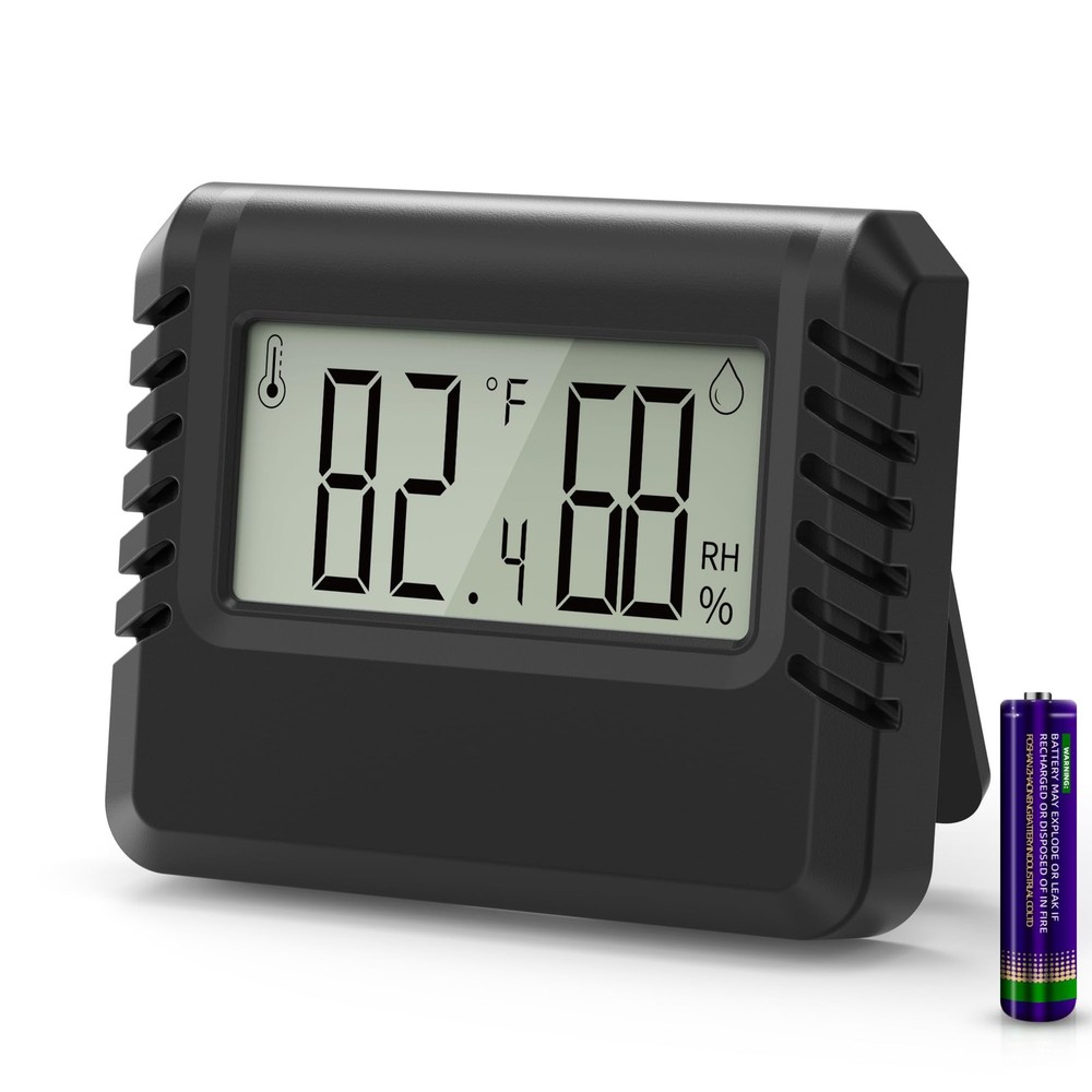 Indoor Thermometer Hygrometer for Home, Room 1 PACK, Black