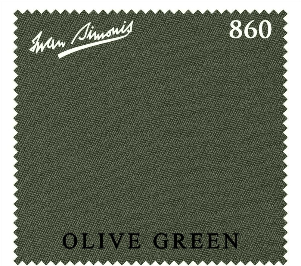 Simonis 860 Pool Table Cloth -Olive Green 9FT