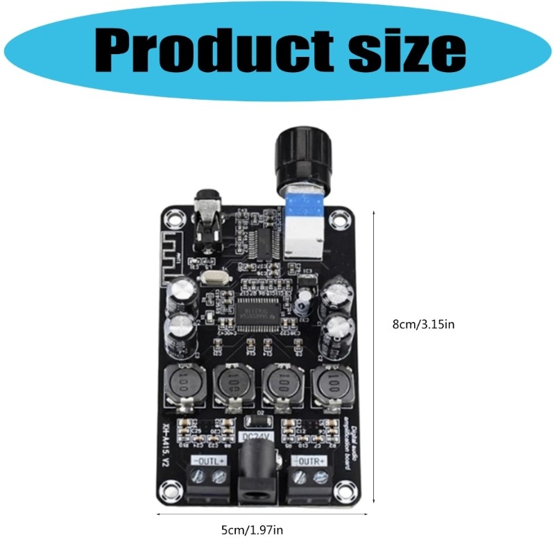 Efficient Class D Music Amplifier Module Adjustable Volumes Stereo Output 50W