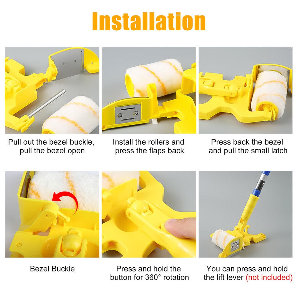 Multifunctional Clean-Cut Paint Edger Roller Brush Safe Tool Wall Corner Ceiling