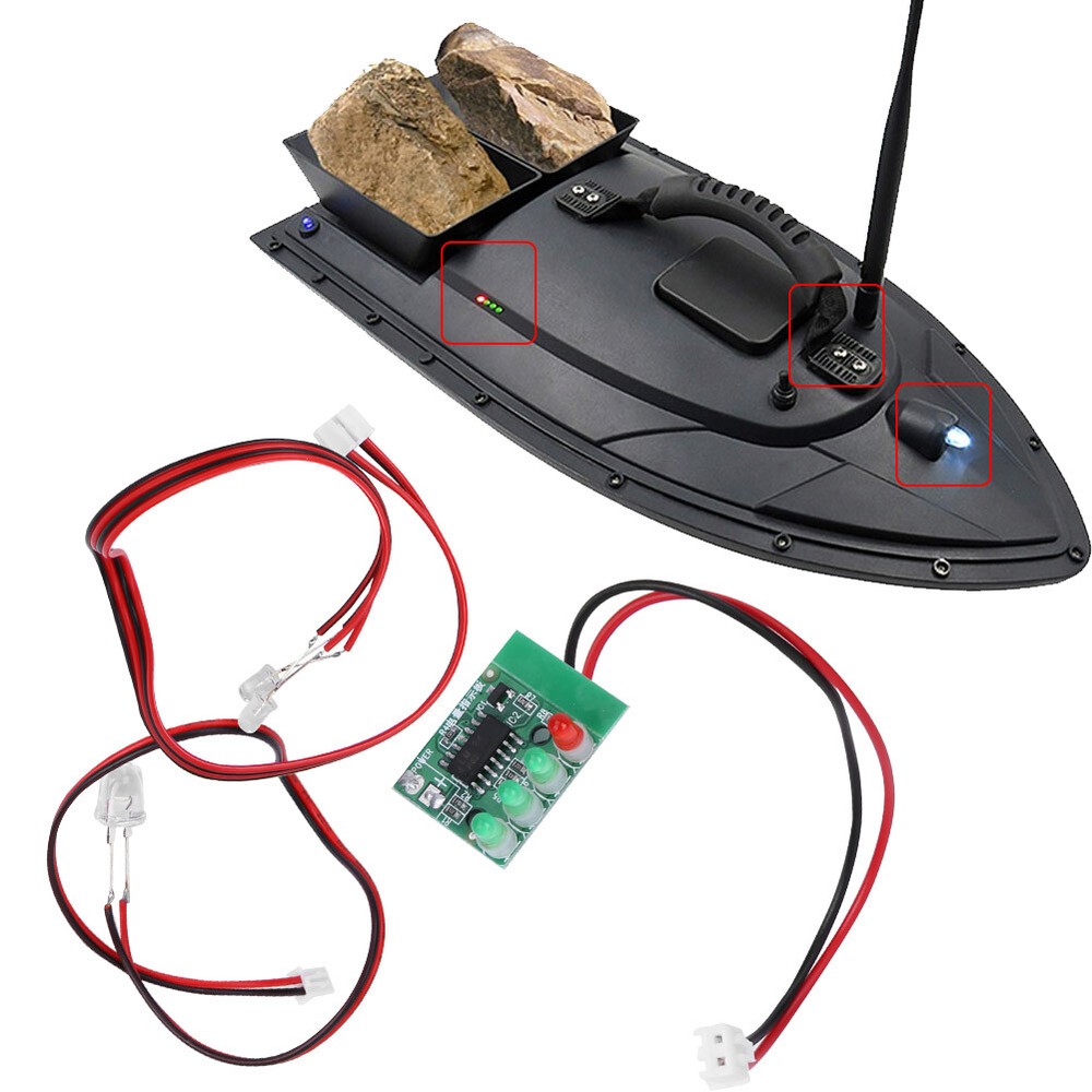 LED Lights Set With Switch Fit For 2011-5 RC Boat Upgrade Accessory FD