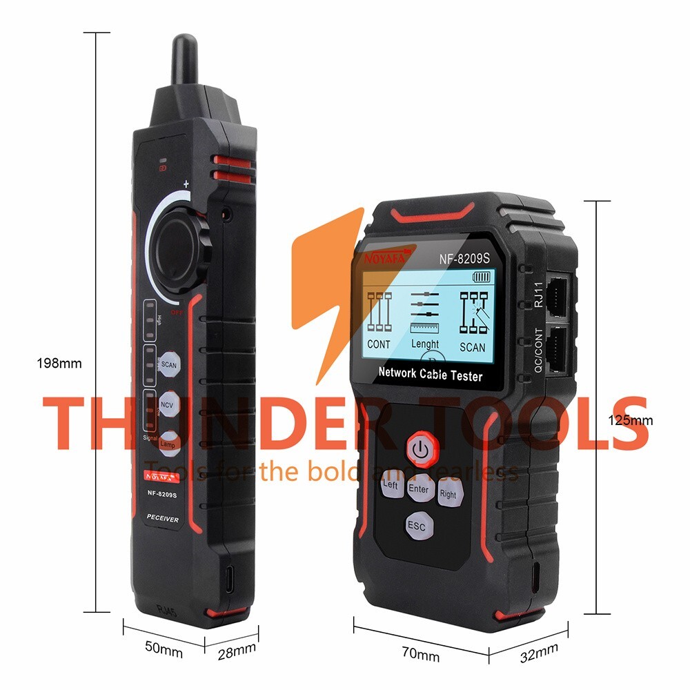 Thunder Tools NOYAFA NF-8209S POE Wire Checker LCD Display Measure Length