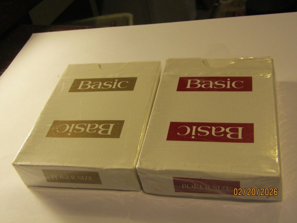 Vintage Your Basic Deck Playing Cards USA 2 Decks Gold Red Poker Size