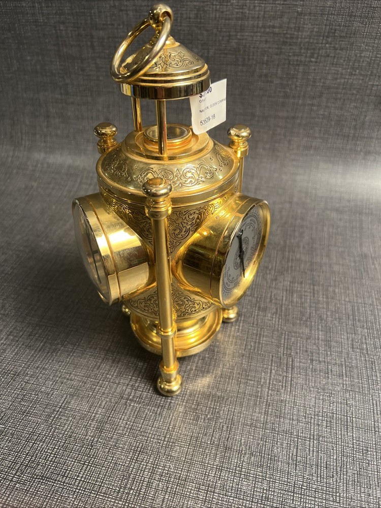 Franklin Mint Meteorological Clock, Barometer, Thermometer & Compass Weather