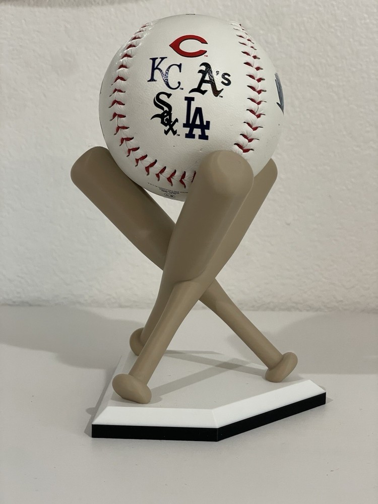 Baseball Display Stand - 3D Printed Plastic- Baseball Stand Holder