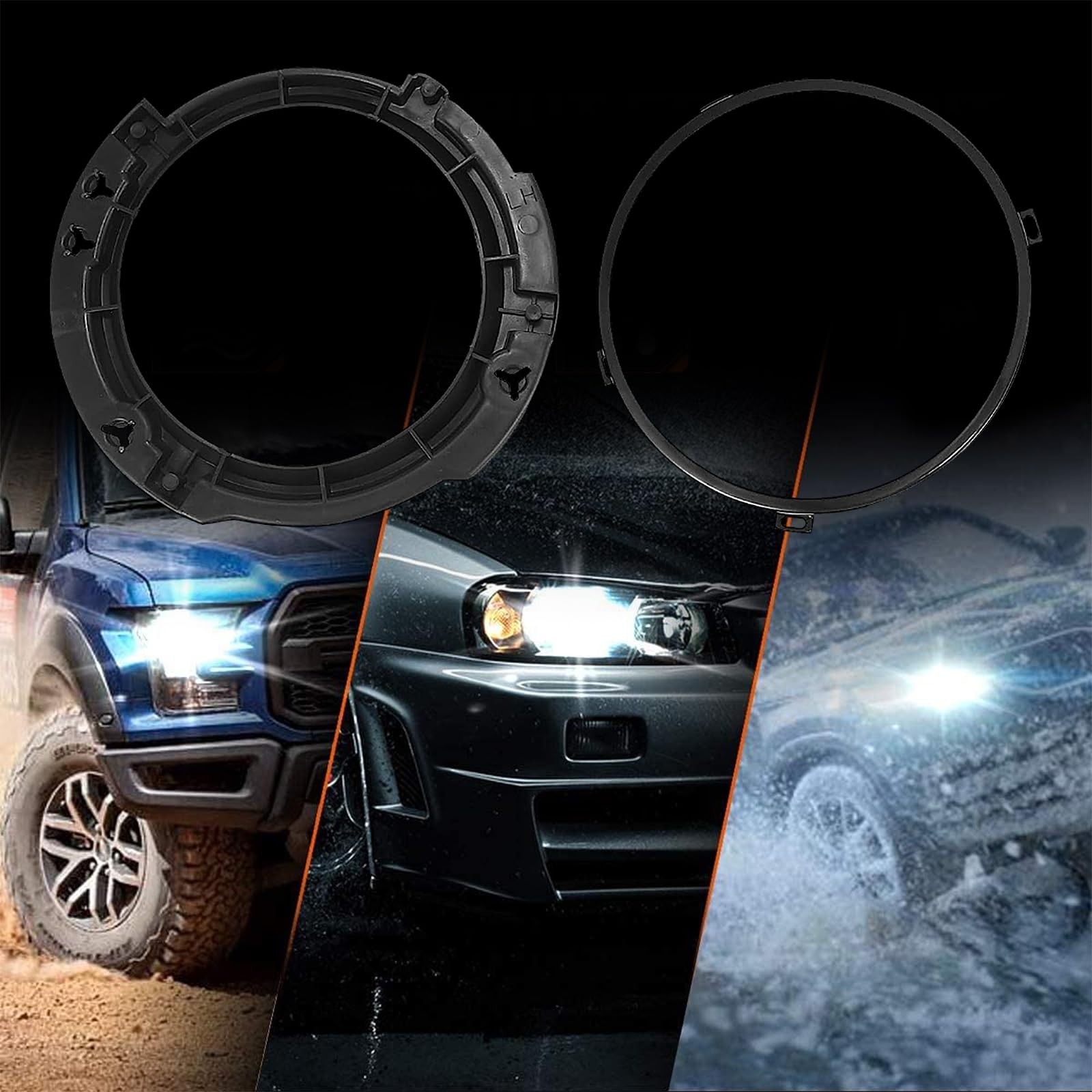 7 Inch Headlight Mounting Bracket & Retaining Kit for Jeep Wrangler JK 2007–2017