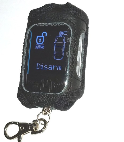 Compustar 2WT11R-SS 2-Way Replacement Control Transmitter PLUS Leather Cover!