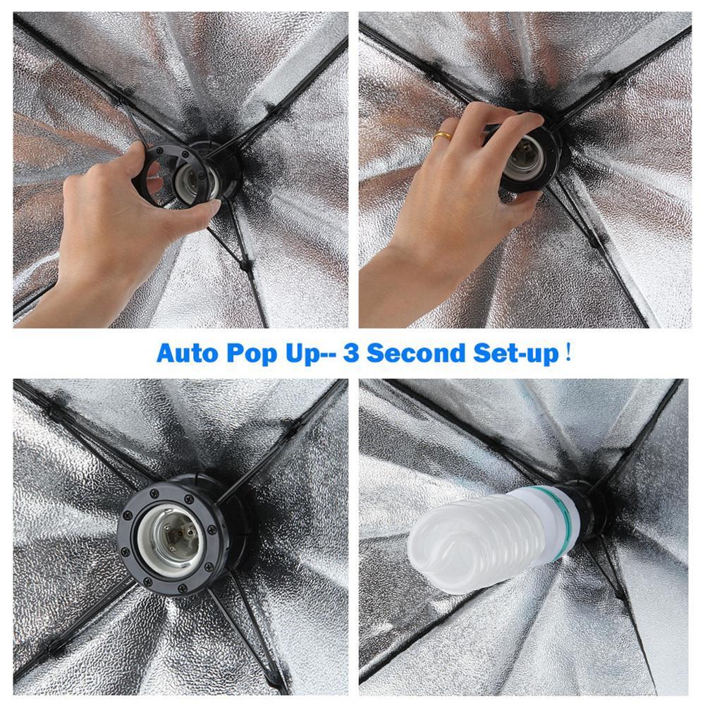 Studio Photography 2 Softbox Continuous Photo Lighting Kit w/ Carrying Bag