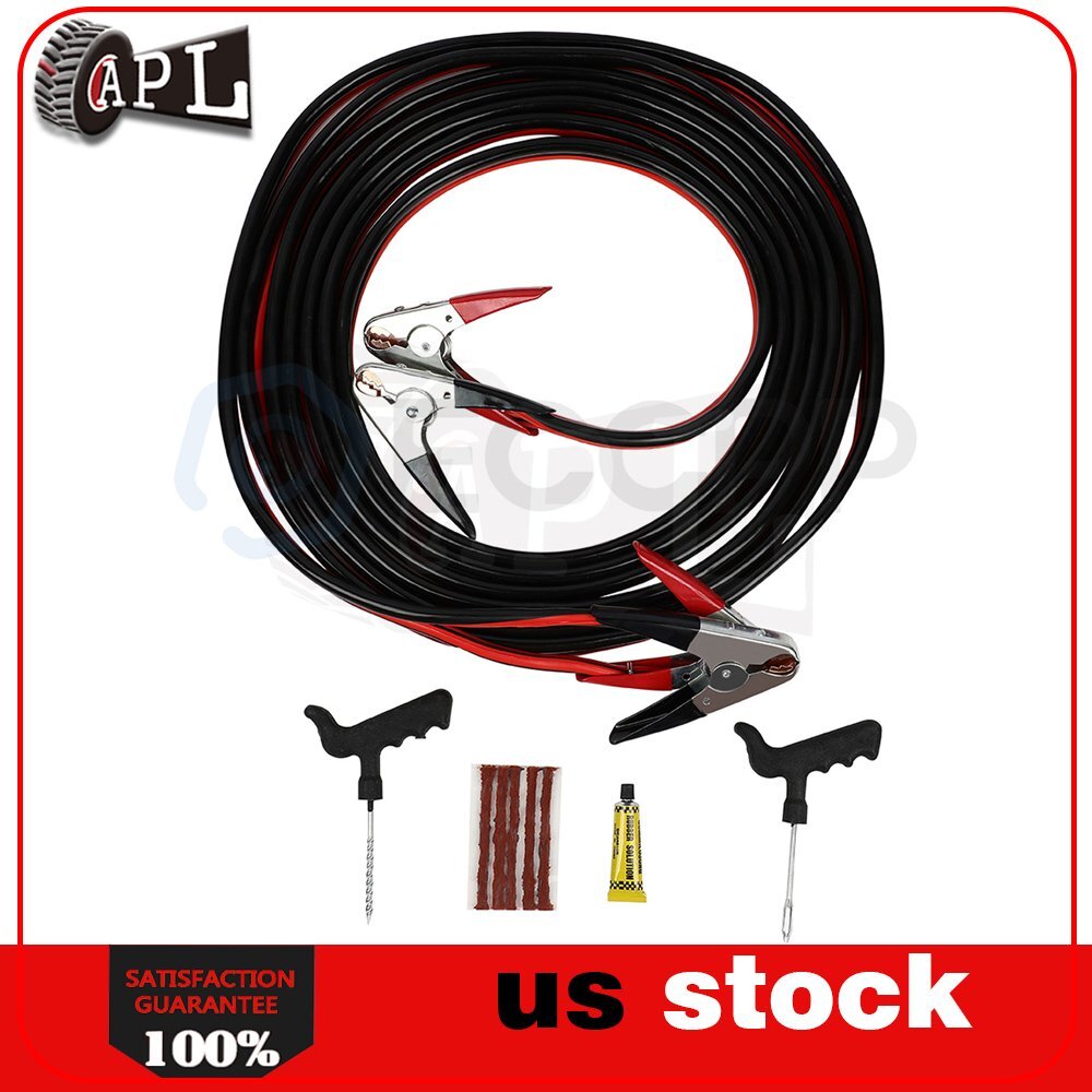 30 FT Booster Jumper Cables1 Gauge Automotive Power Car Booster Cable Emergency