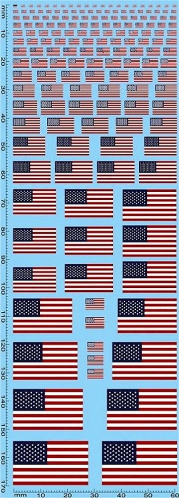 Flags USA 1:24 Decal Decals