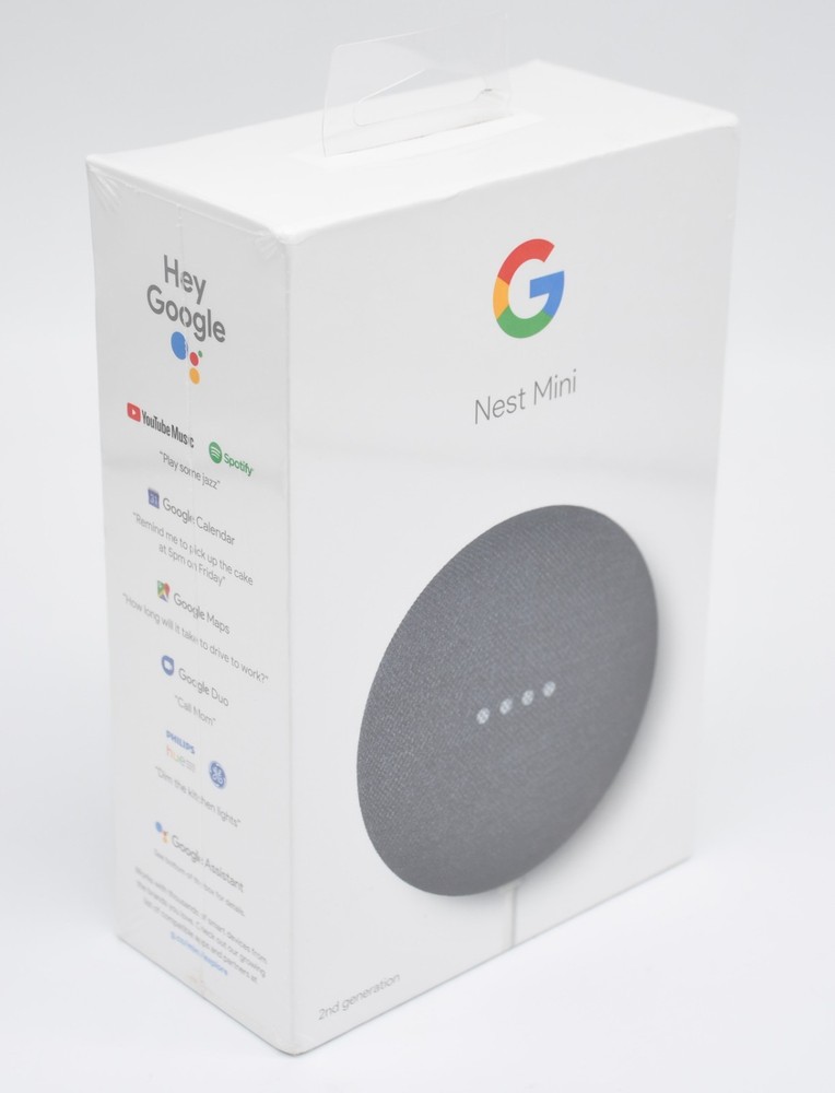 Google Nest Mini (2nd Generation) Smart Speaker Charcoal - NEW/SEALED