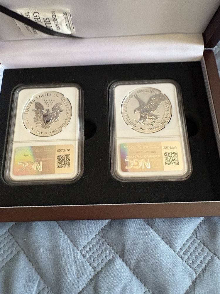 American Eagle 2021 One Ounce Silver Reverse Proof Two-Coin Designer Set Edition