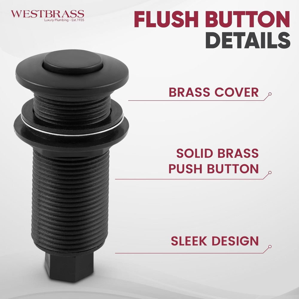Polished Chrome Air Activated Garbage Disposal Switch Kit with Brass Button