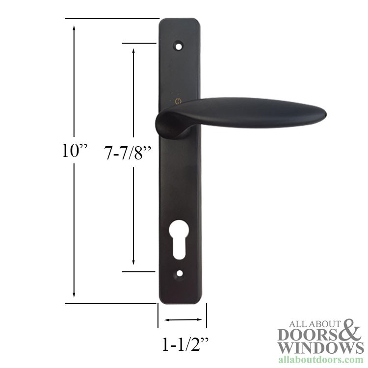 Hoppe Square Modern Multipoint Lock Handle Set Keyed Active Euro Profile