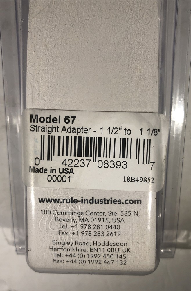 Rule #67 Plastic Reducer 1 12 to 1 18