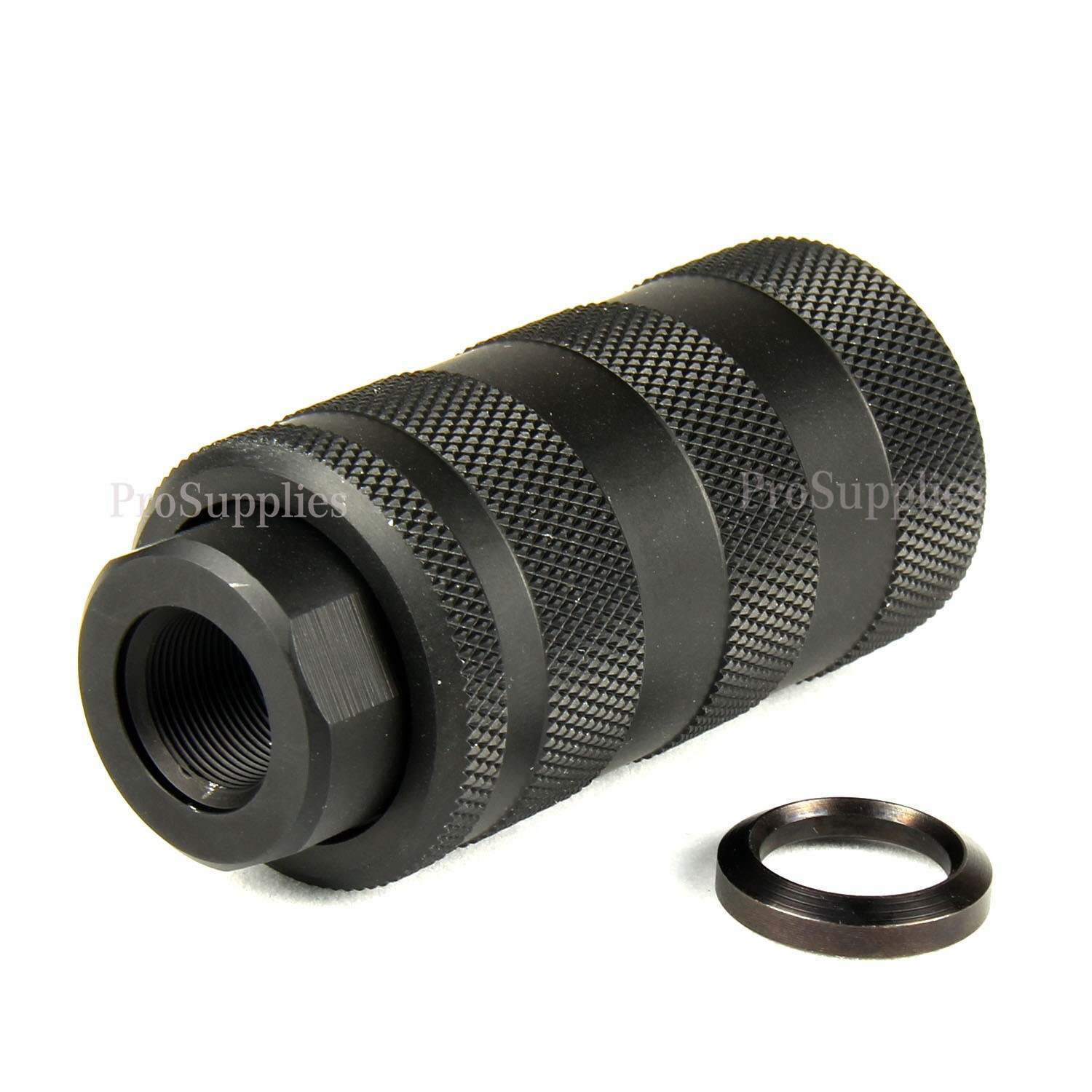 ALL STELL Muzzle Brake 1/2X28 TPI for 9mm + Knurled Forwarder