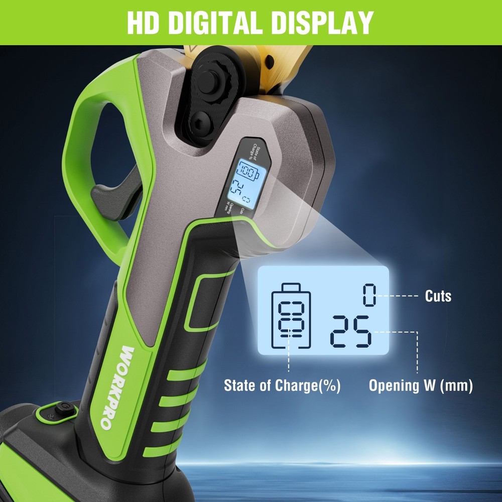 12V Cordless Tree Pruner Pruning Shears Electric Pruning Shears With 2 Batteries