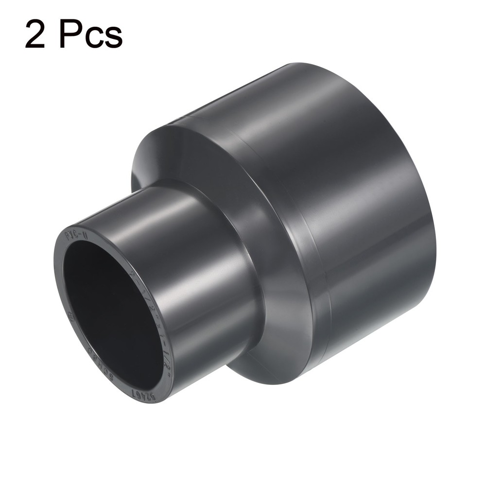 UPVC Reducer Pipe Fitting 2-1/2" x 1-2/2" Program Socket 80 2pcs