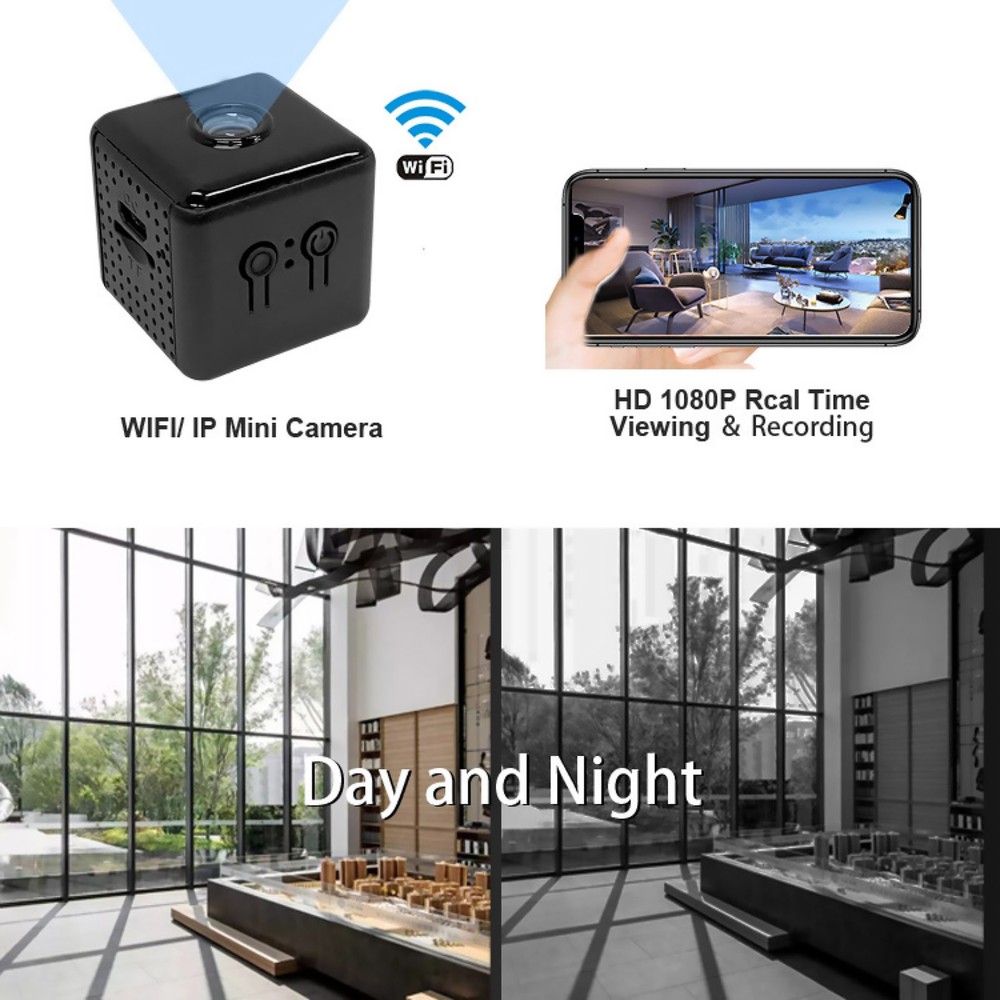 Wireless 1080P Mini Camera Night Vision Remote View SD Recording Home Security