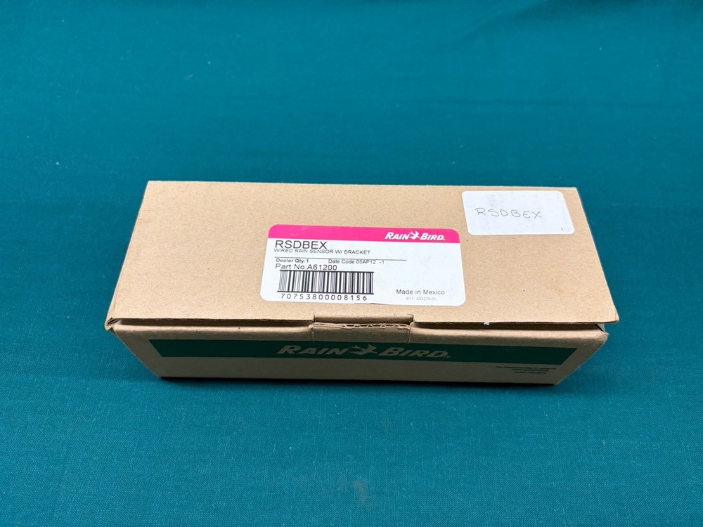 NEW Rain Bird RSDBEX A61200 Wired Rain Sensor with Bracket; Multiple Settings