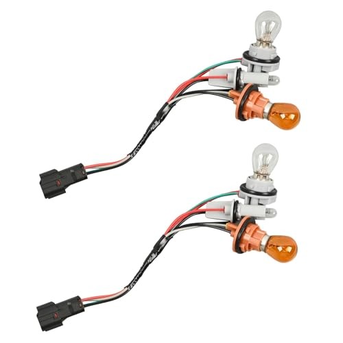 2Set Socket & Wire with Bulbs Tail Light Harness Assembly Compatible with Kia