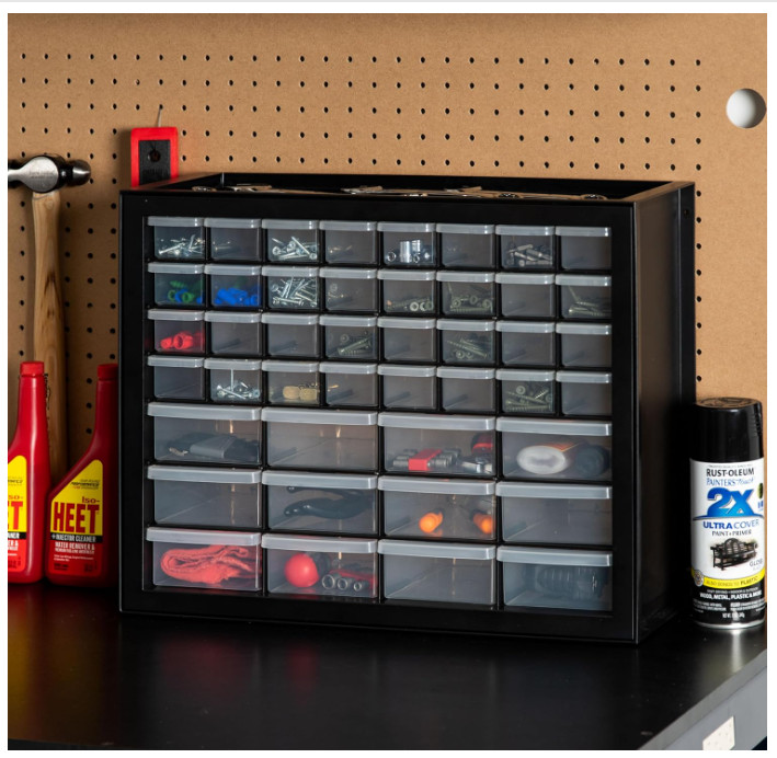 Stackable 44 Drawer Screw Organizer Cabinet for Tools, Beads & Electronics