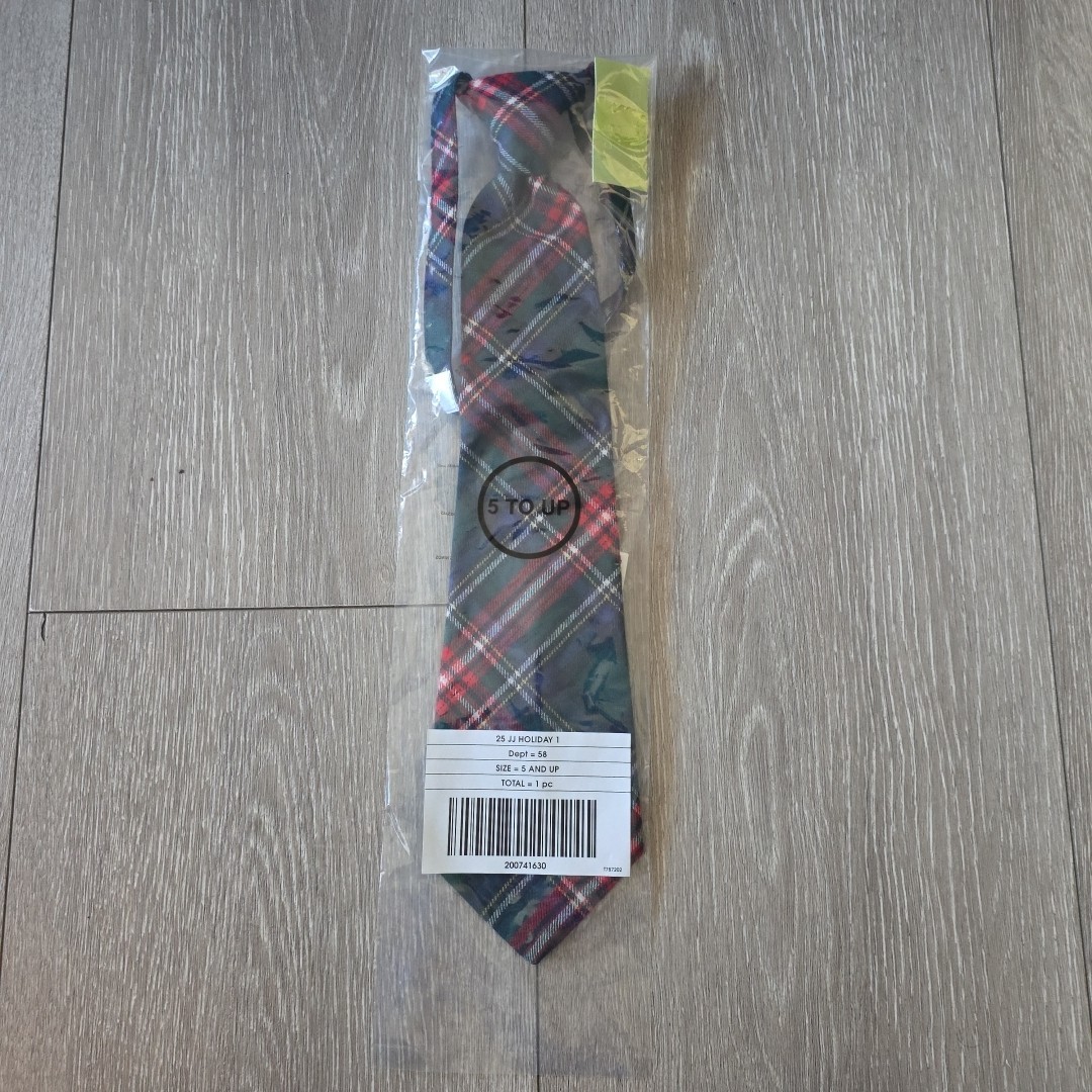Janie and Jack Boys Tartan Tie Size 5 & Up Green
