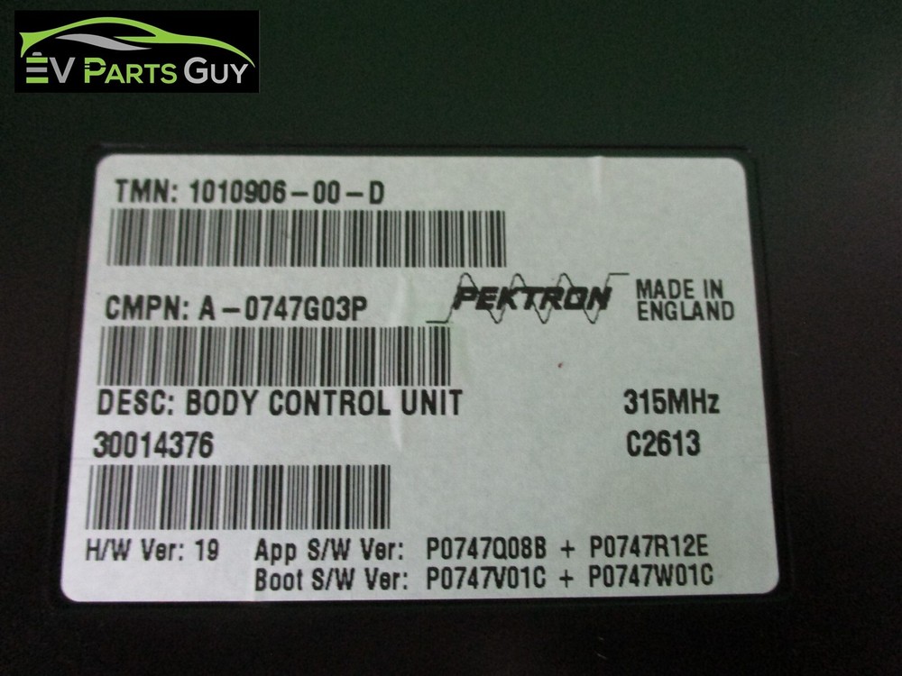 Tesla Model S 2012-2016 BODY CONTROL MODULE UNIT - 1010906-00-D