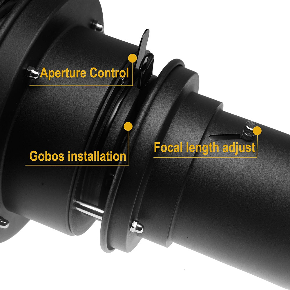 Bowens Mount Optical Snoot Conical, Flash Projector Attachment, Spotlight Snoot