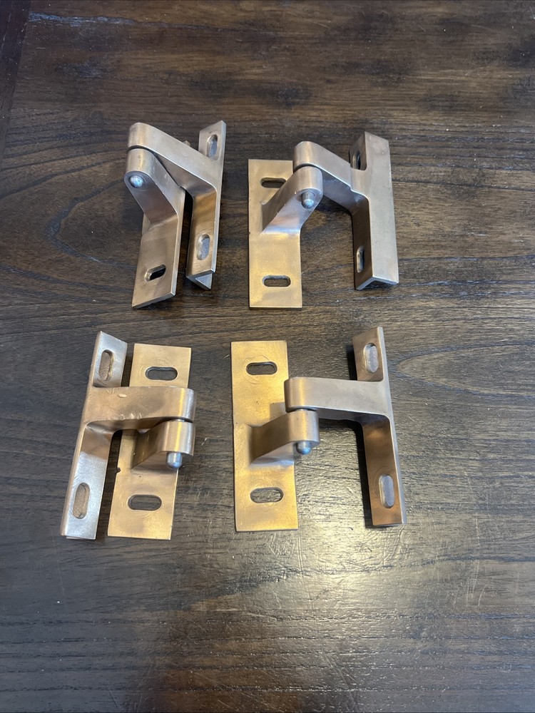 Vintage Brass Offset Pivot Hinge  4pcs