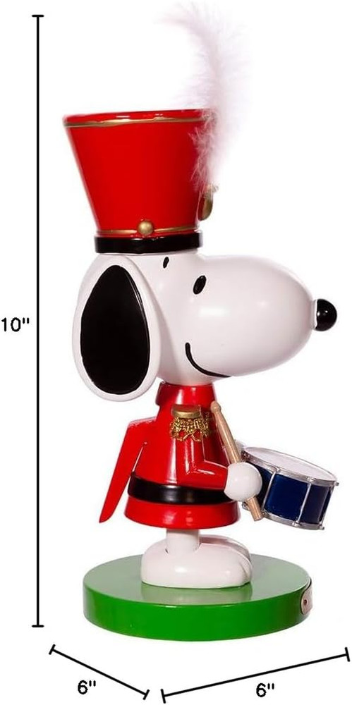 10-Inch Snoopy the Drummer Nutcracker