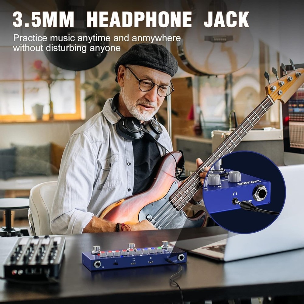 Bass Effects Processor with 3.5mm Headphone Out