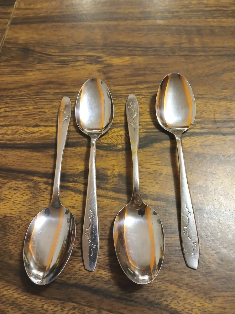 4 Silco Flatware Table Spoons Stainless Flatware 7 1/4" *Replacement Pieces *