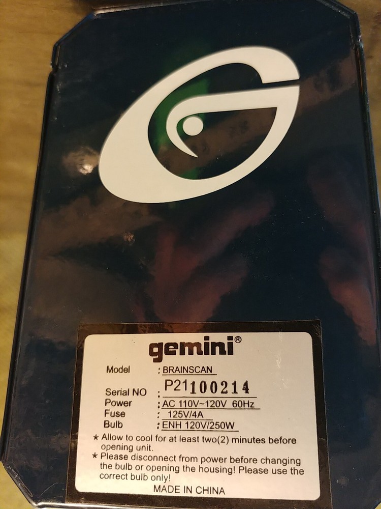 GEMINI BRAINSCAN2.0 DJ Lighting Unit 2001