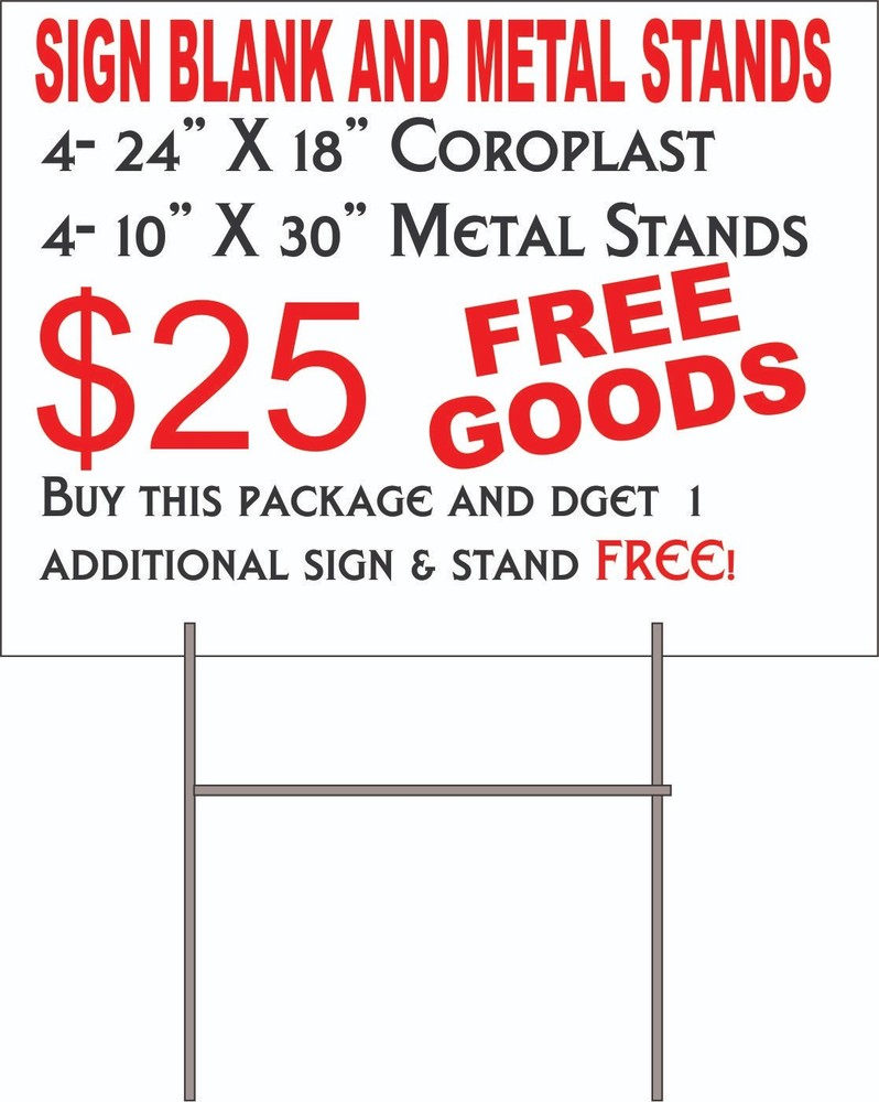 Blank Coroplast 3 Pieces 24"X18"