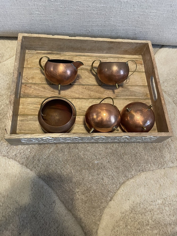 Vintage 1970s Coppercraft Guild Copper Brass SET