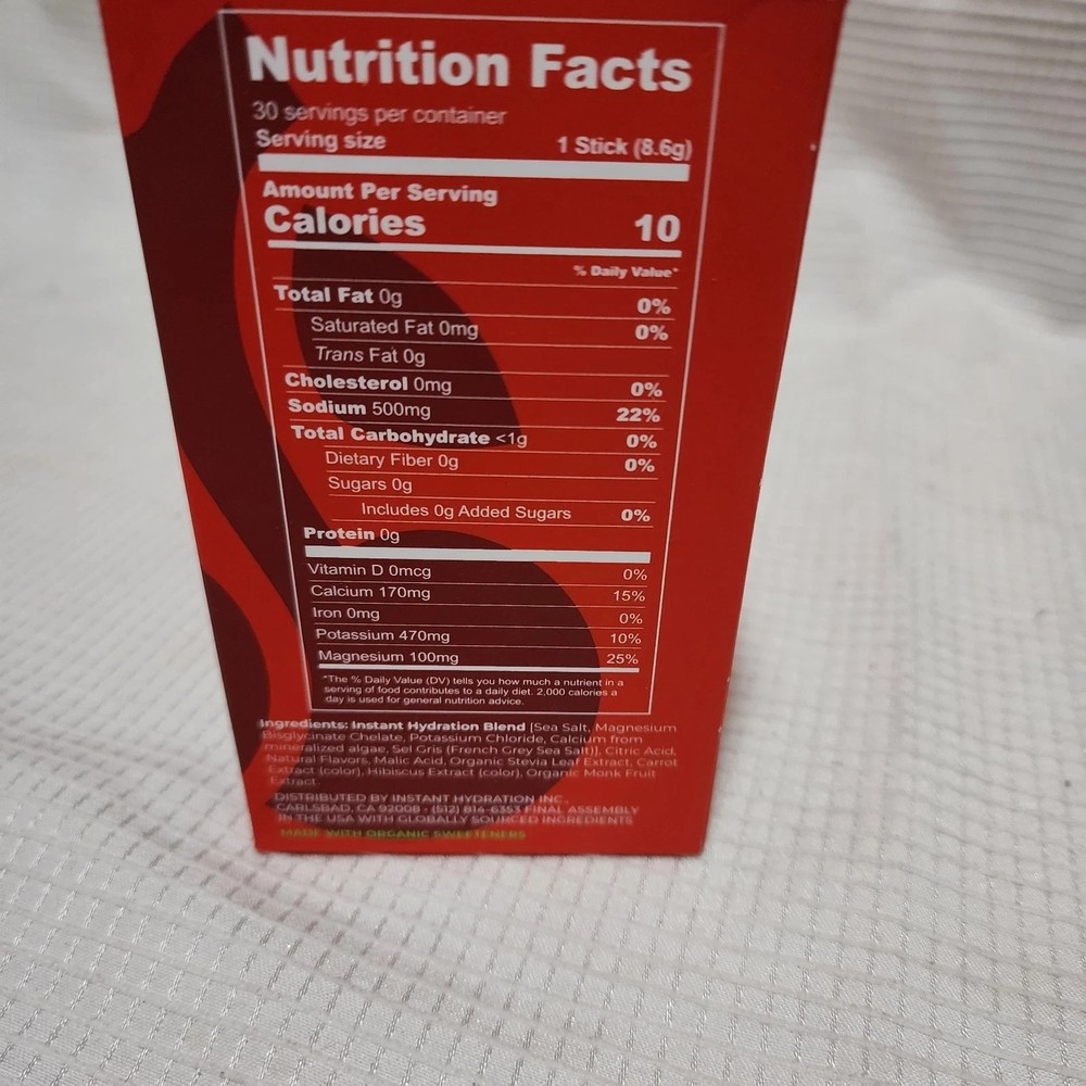 Instant Hydration 30 CT Total Cherry Limeade New In Box Sealed