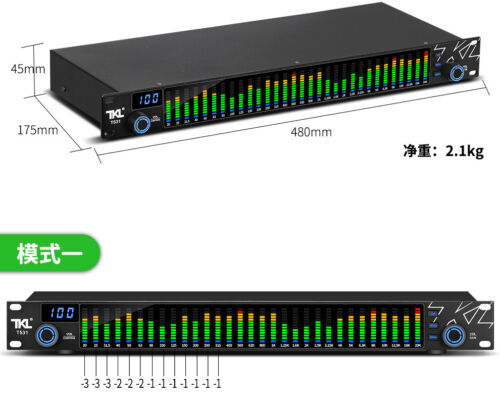 TKL T2531 Professional Graphic Equalizer Audio Processor Two 31-Band Spectrum