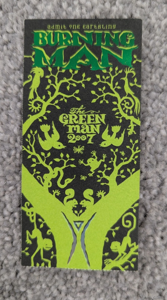 Burning Man Ticket  Used Torn Stub 2007