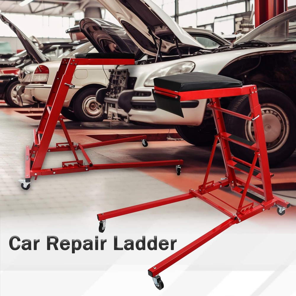 45 to 66 in Adjustable Height Foldable Automotive Engine Topside Rolling Creeper