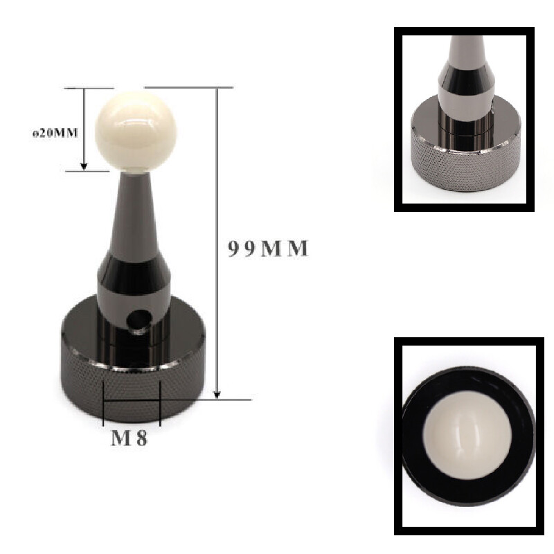 CMM Table 20mm Diameter CMM Precise Calibration Sphere Ceramic ball with Base M8