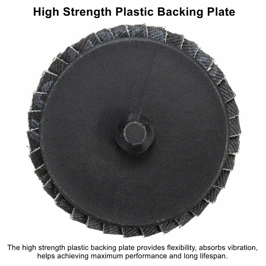 10x 2 inch Zirconia Roll Lock Die Grinder Drill Flap Disc 80 Grit Sanding Wheel