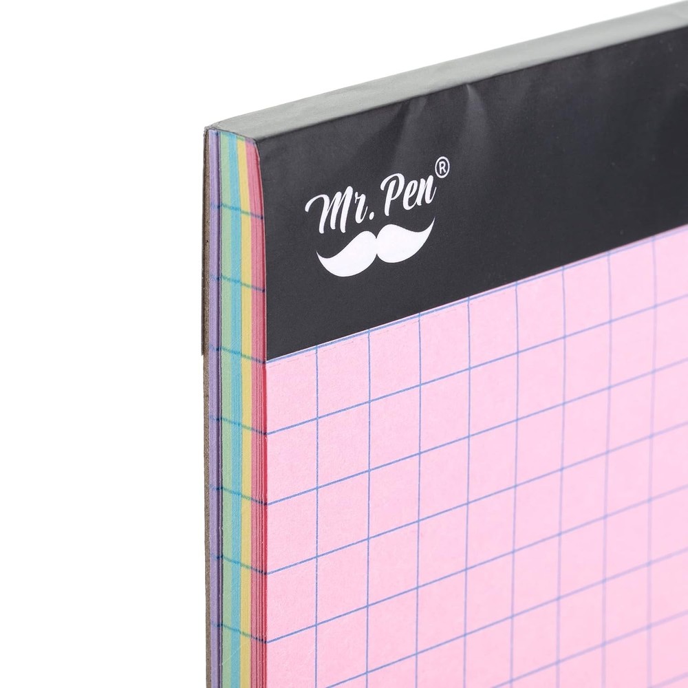 Versatile 11x8.5 Pastel Graph Paper Pad – 50 Sheets for Creativity & Calculation