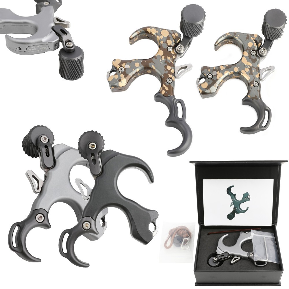 Archery Release Aid UV Button 3/4Finger Thumb Trigger RHLH Shooting Compound Bow