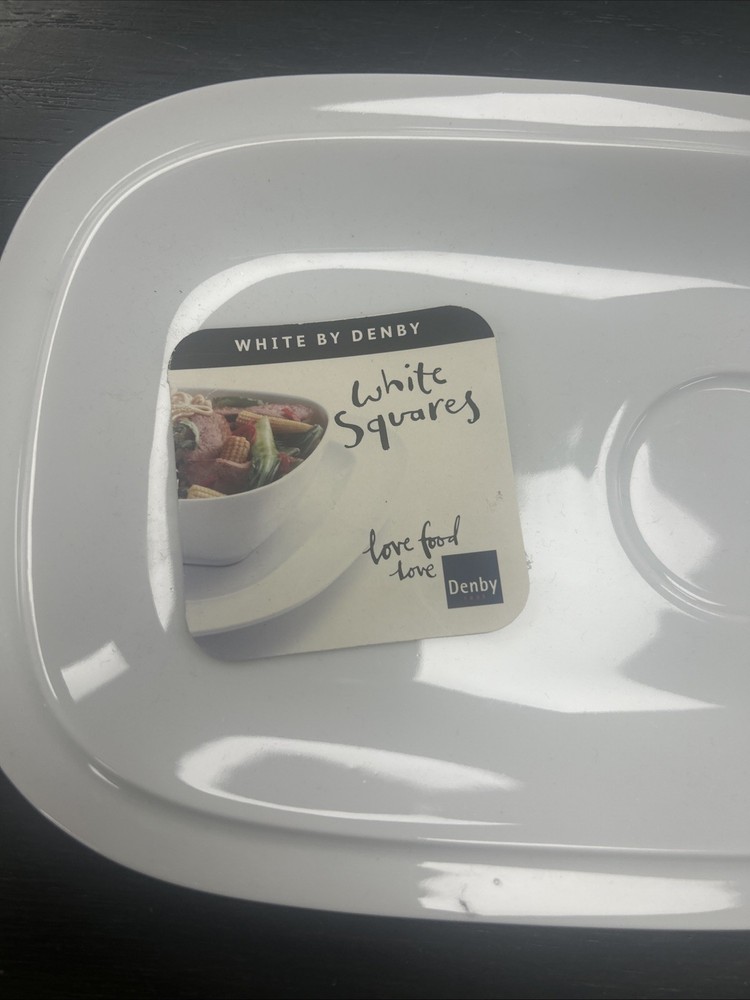 Denby White Square Buffett Saucer