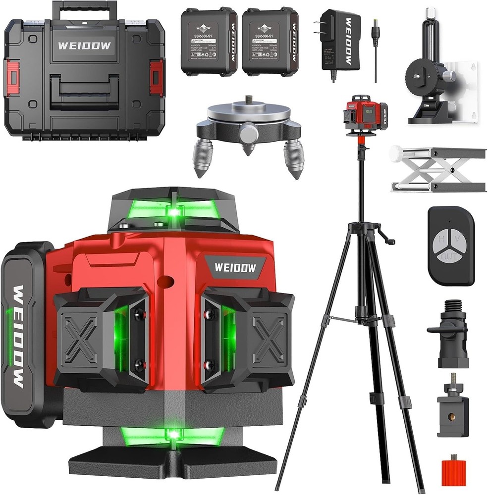 Laser Level with Tripod, Self Leveling Laser Level 4x360°
