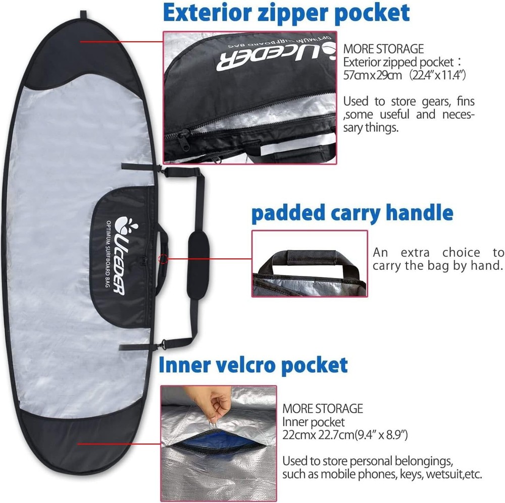 Surfboard Storage Bag/Surfboard Cover (Size Available:5ft,6ft,7ft,8ft,9ft)