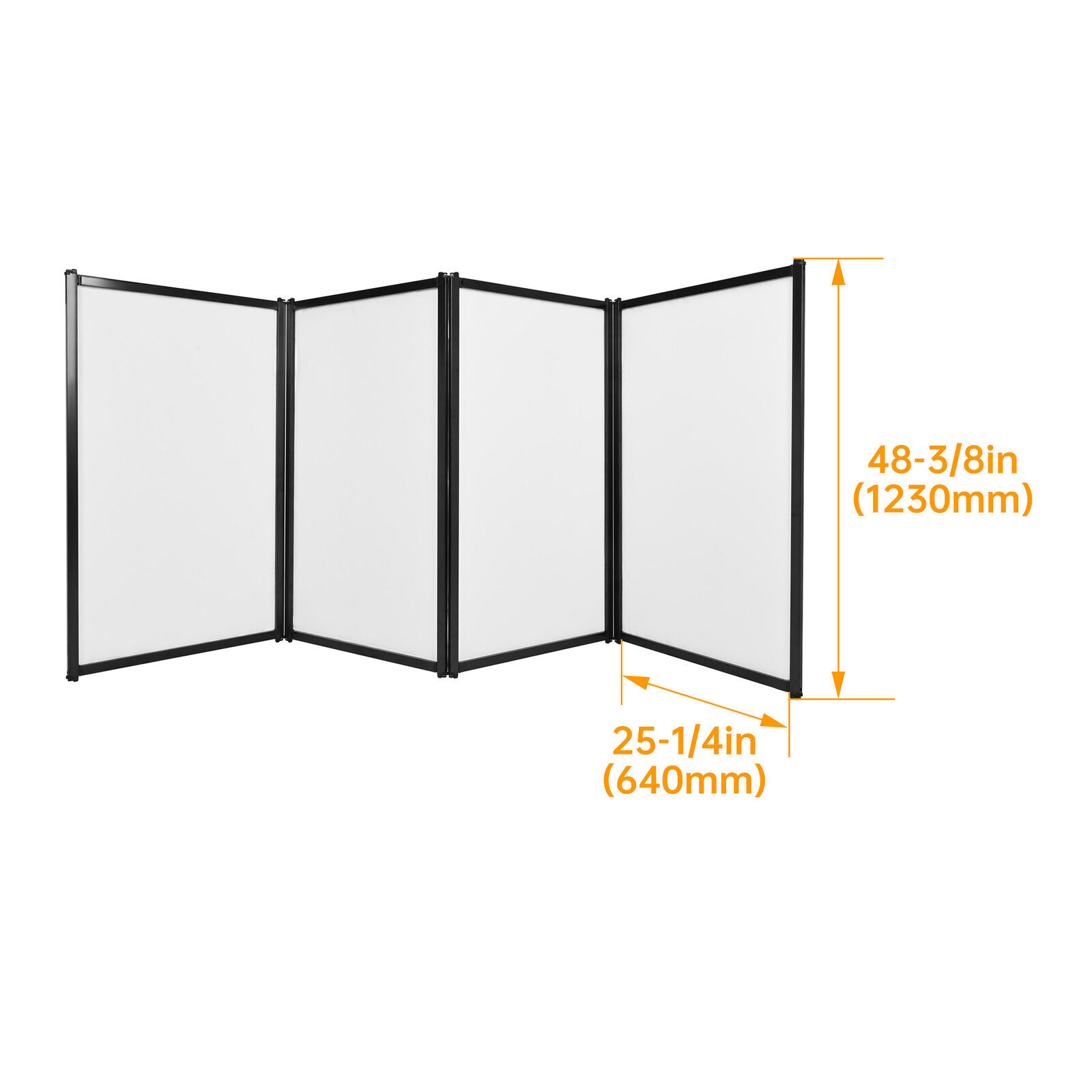48"x 25" White+Black DJ Foldable Facade Portable Event Booth Panels w/Carry Bag