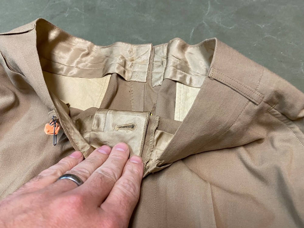 ORIGINAL WWII US ARMY OFFICER CLASS A "KHAKIS" TROUSERS- SMALL 32 WAIST